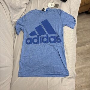 Adidas Heather Blue Tee with Logo